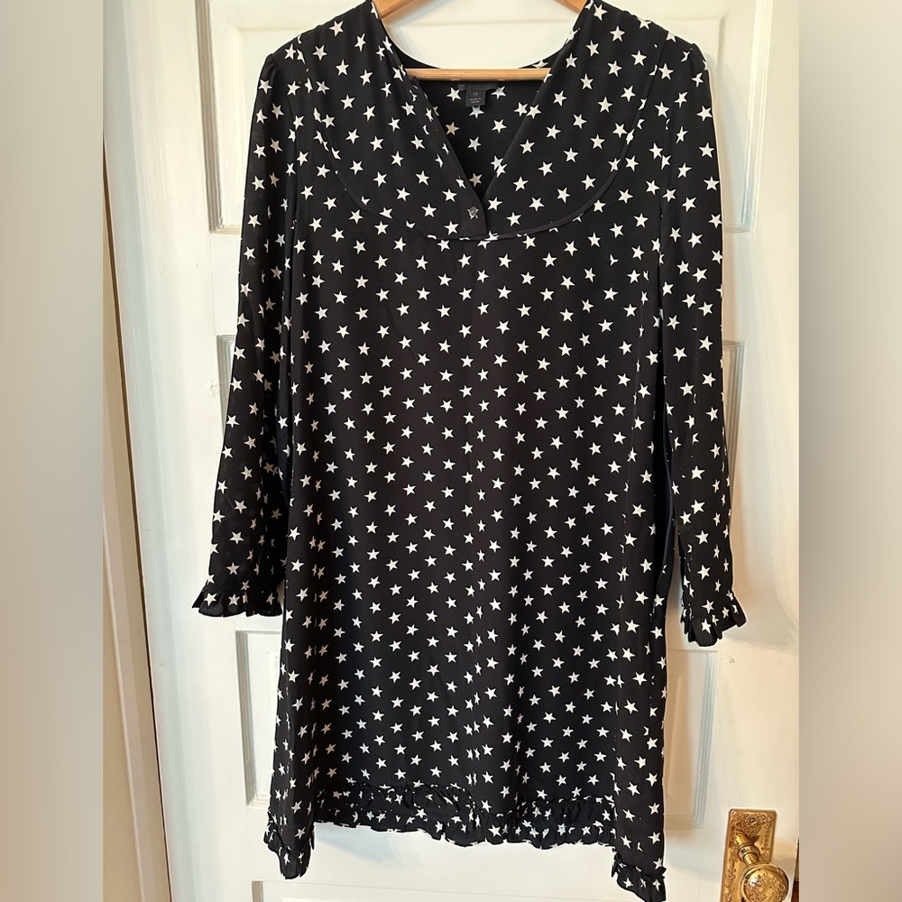 J Crew Collection black star dress size 10
